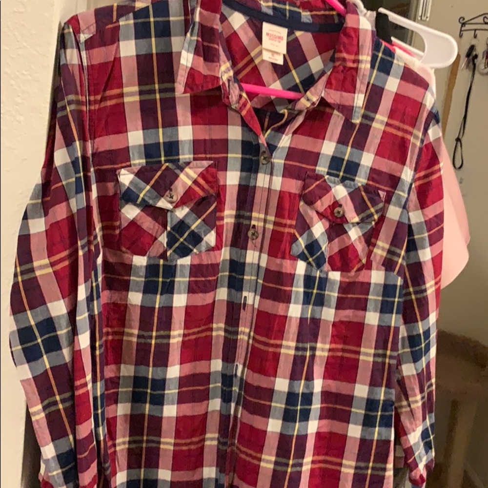 Mossimo plaid button up